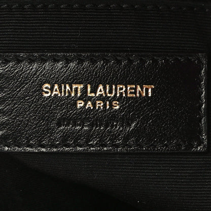 Saint Laurent Shearling Quilted Toy Loulou Puffer Monogram Chain Satchel Fuchsia 6 of 11