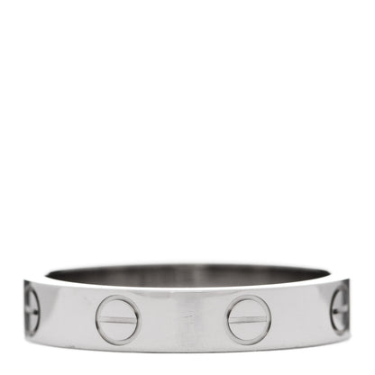 Cartier 18K White Gold 3.5mm LOVE Wedding Band Ring 53 6.5 2 of 4