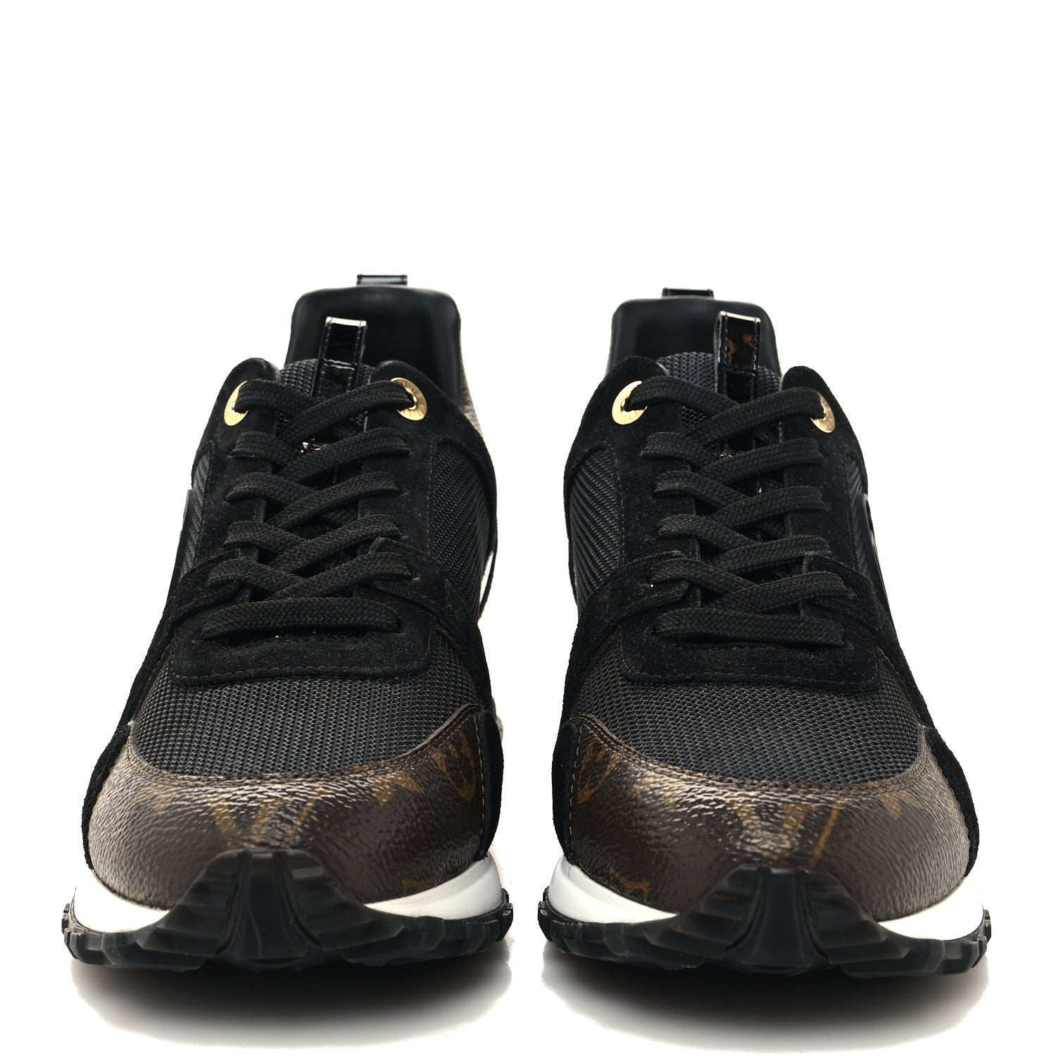 Louis Vuitton Suede Monogram Run Away Sneakers 38 Black 2 of 7