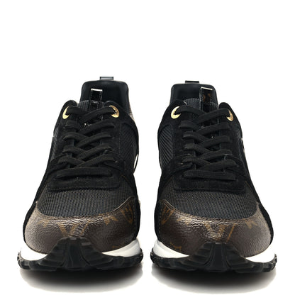 Louis Vuitton Suede Monogram Run Away Sneakers 38 Black 2 of 7
