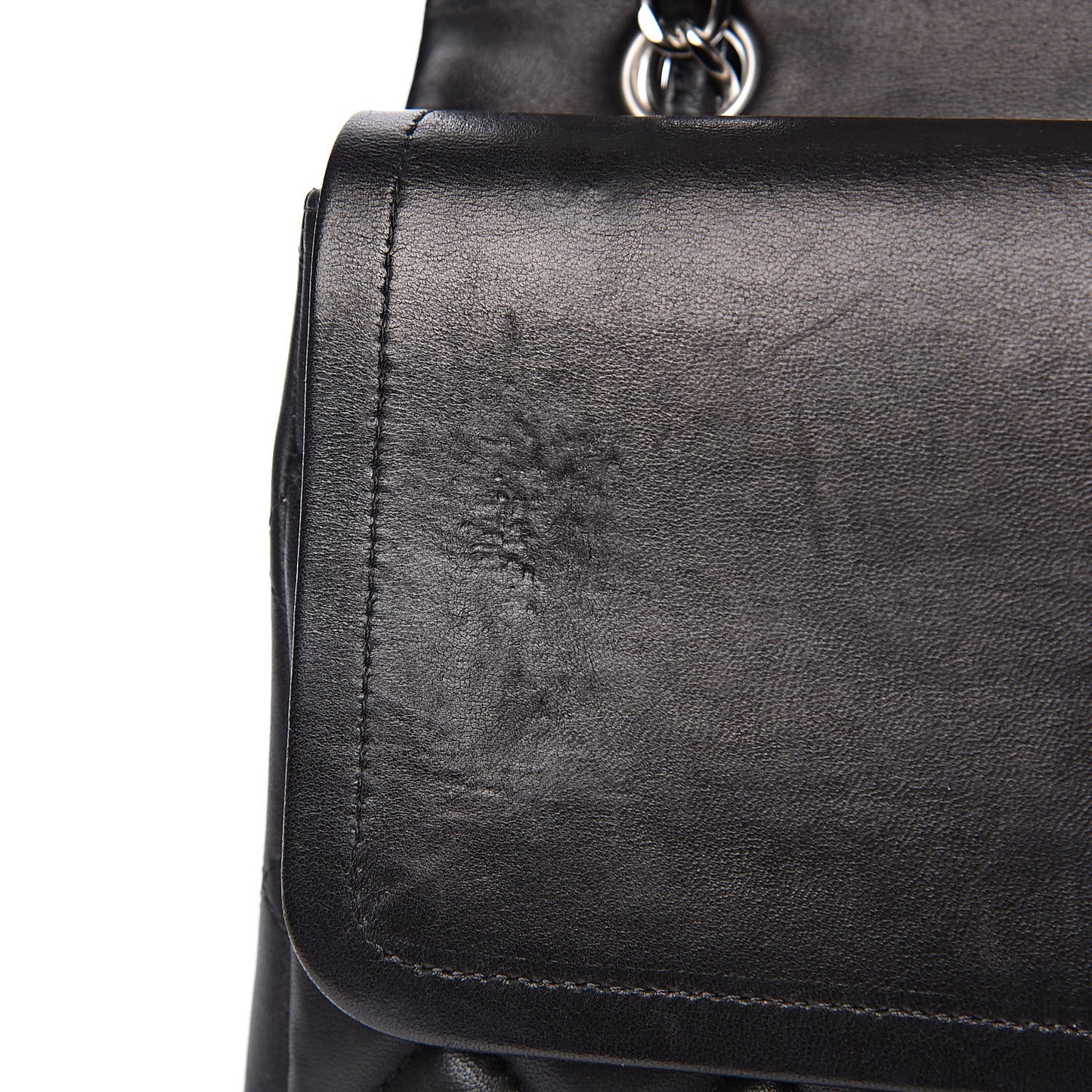 Lambskin Quilted Maxi Double Flap Black