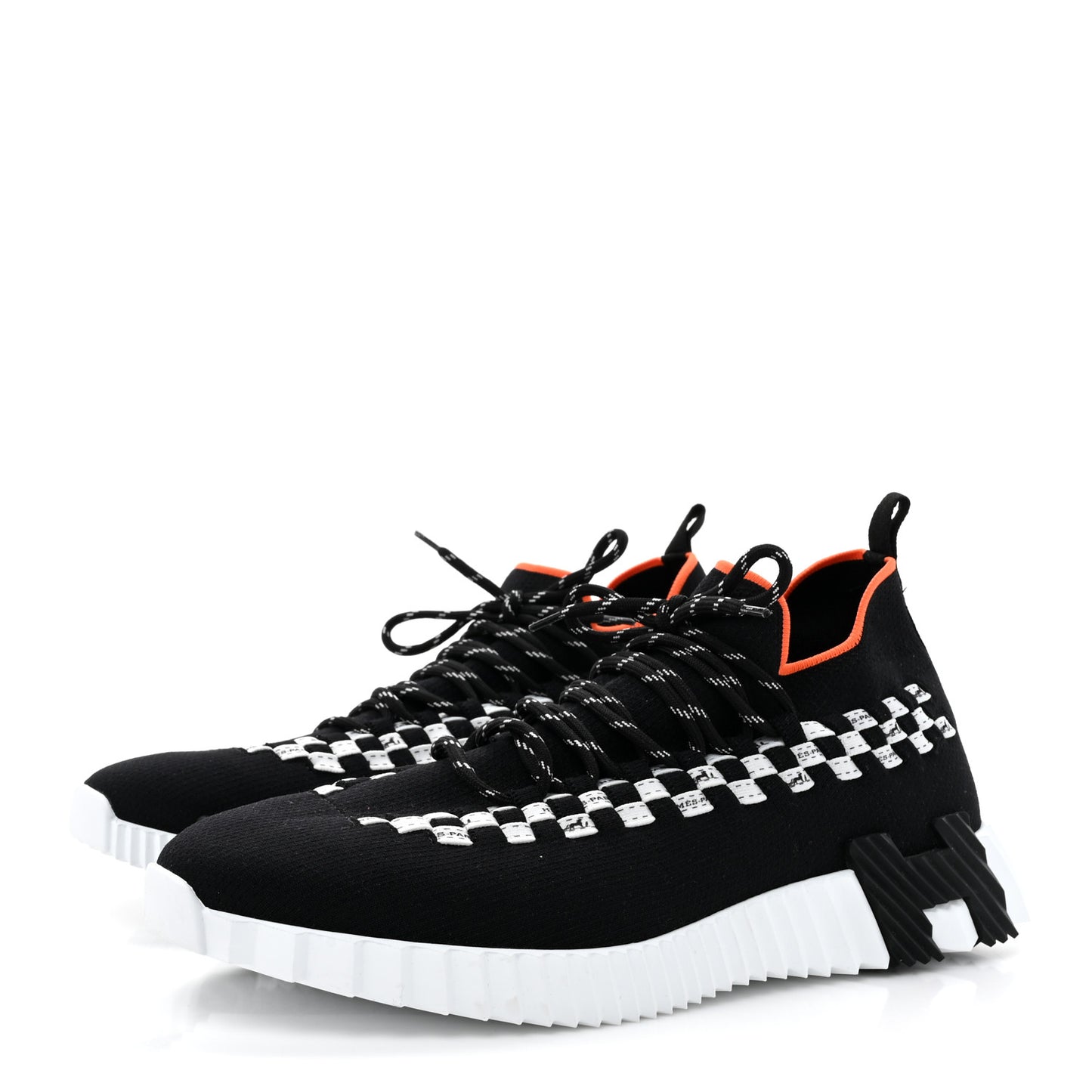 Knit Bolduc Mens Flex Sneakers 43 Black White