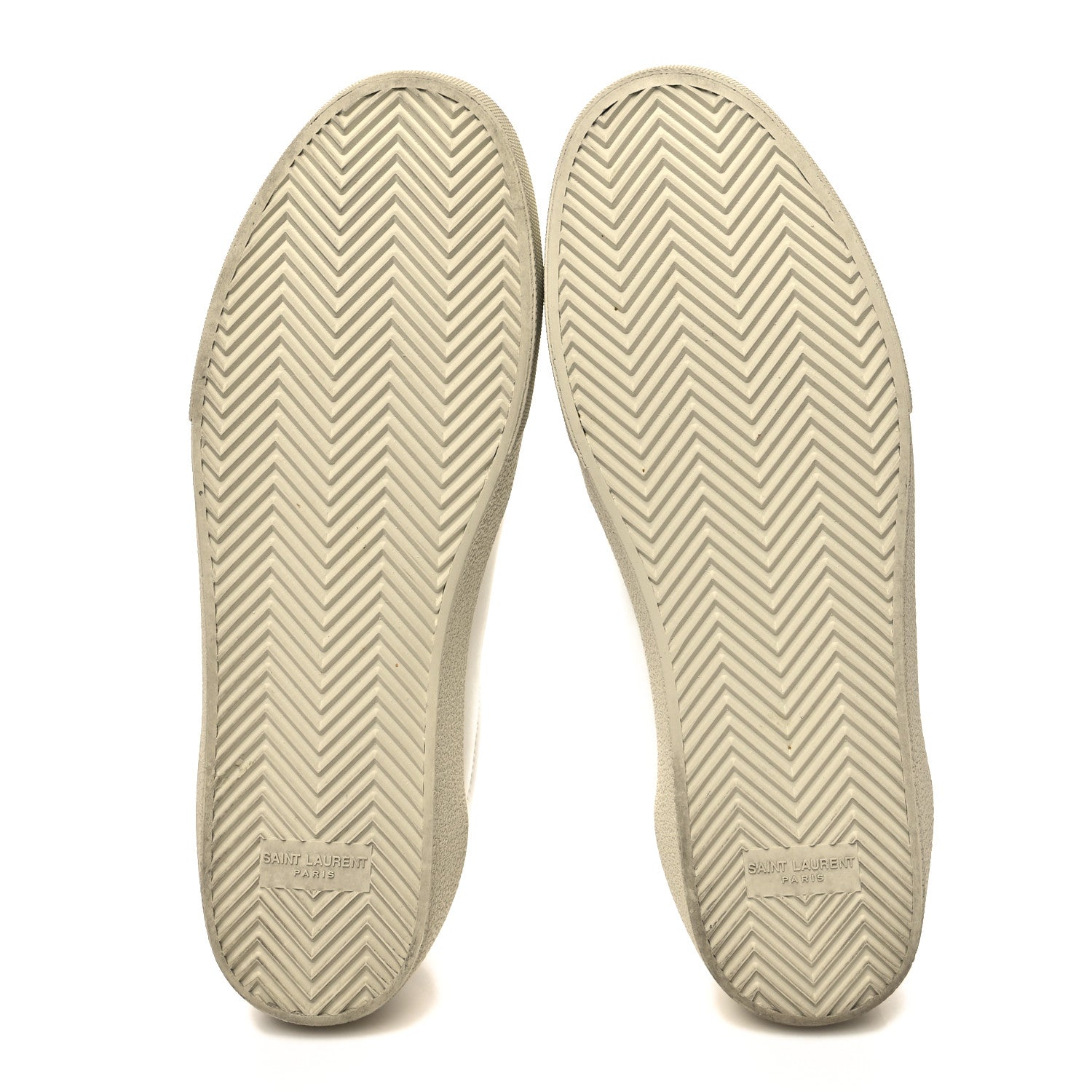 Saint Laurent Calfskin Embroidered Mens Court Classic Sneakers 45 White Black 4 of 10