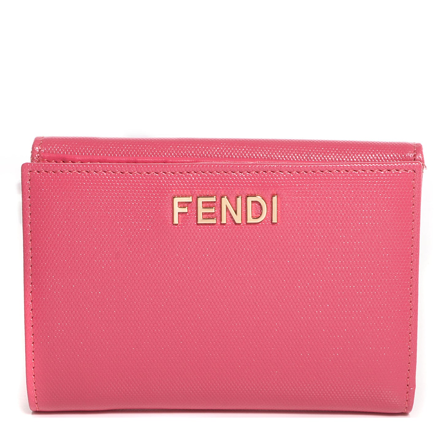 Textured Calfskin French Wallet Pink