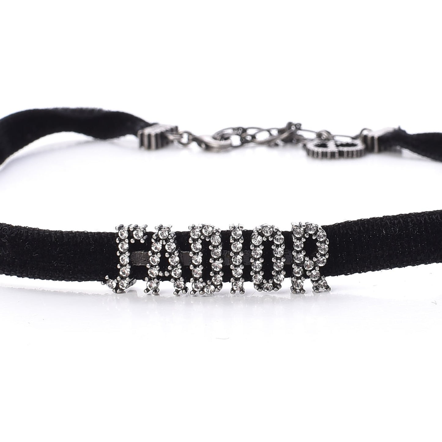 Velvet Crystal J’Adior Choker Necklace Black