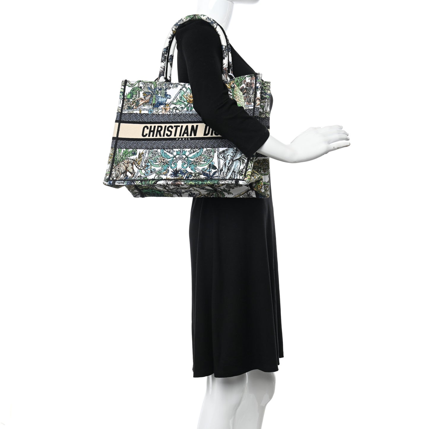 Canvas Embroidered Medium Etoile de Voyage Book Tote Multicolor