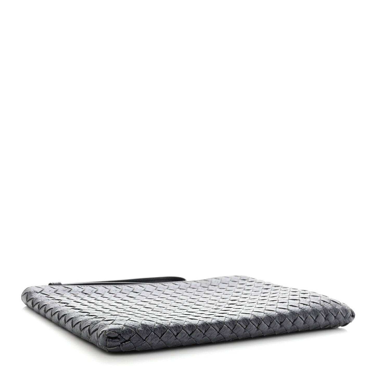 Cervo Intrecciato Wristlet Zip Pouch Black