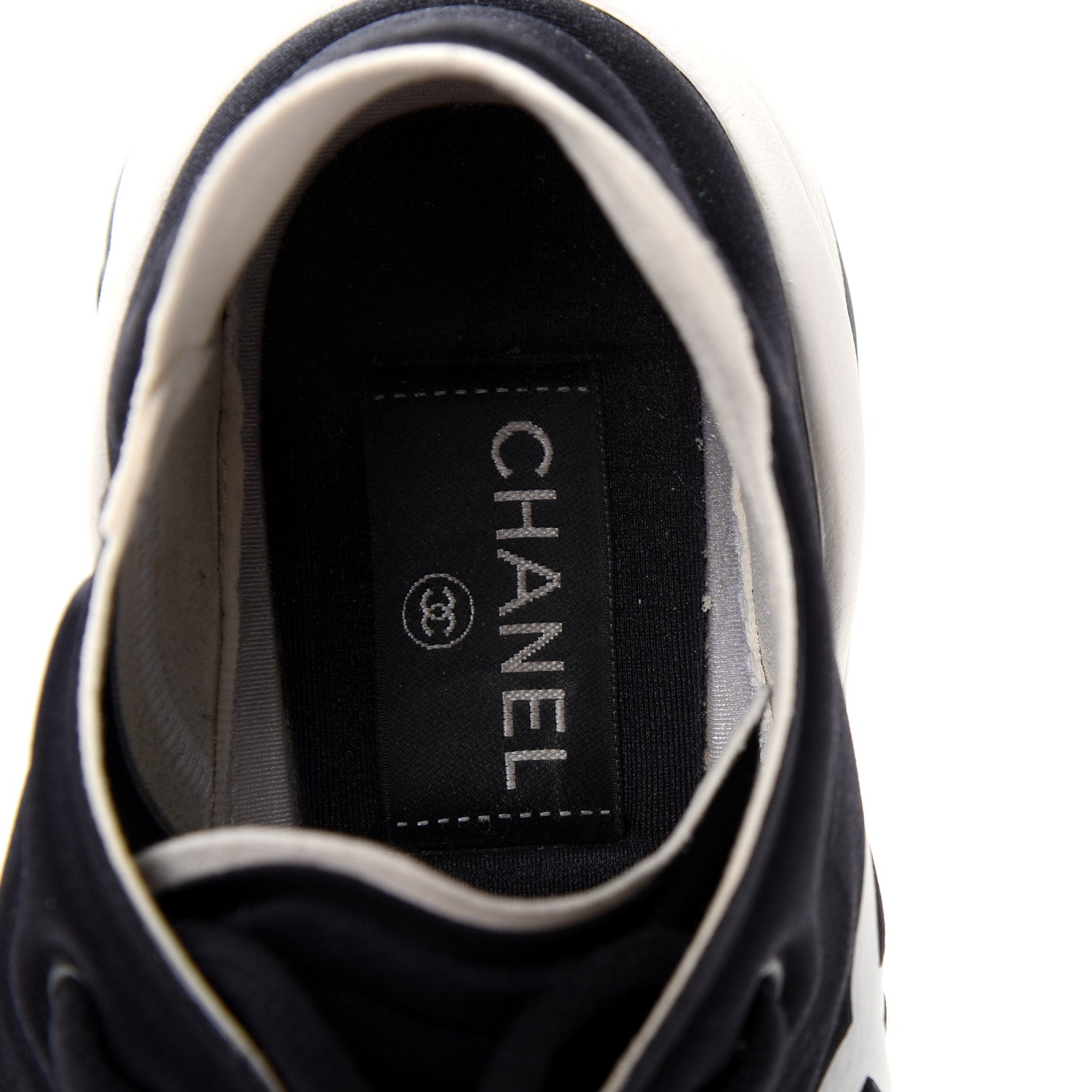 Chanel Lycra CC Sneakers 37.5 Black 8 of 10