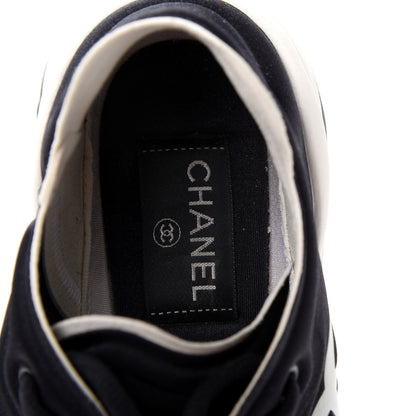 Chanel Lycra CC Sneakers 37.5 Black 8 of 10