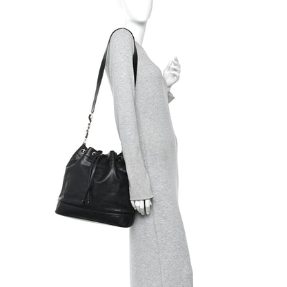 Chanel Caviar CC Drawstring Shoulder Bag Black 2 of 12