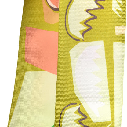 Hermes Silk Sea Surf and Fun Twilly Absinthe Jaune 5 of 7