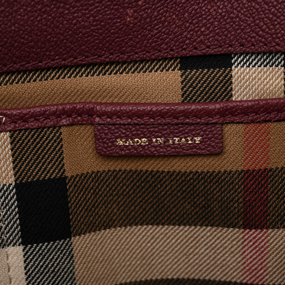 Burberry Soft Grain Medium Buckle Tote Dark Plum 7 of 25