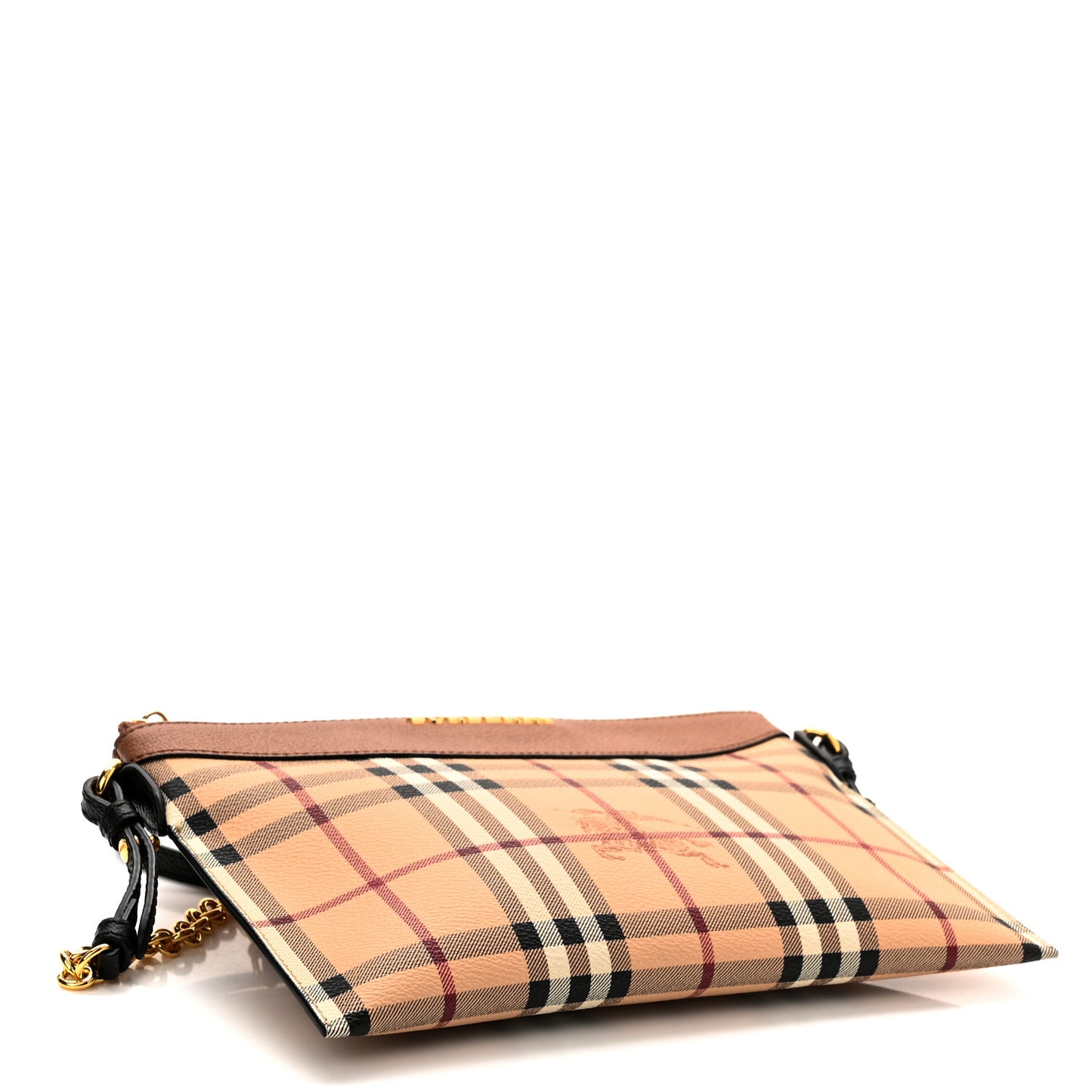 Haymarket Check Peyton Crossbody Clutch Bag Toffee