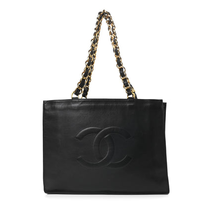 Chanel Lambskin CC Tote Black 1 of 13