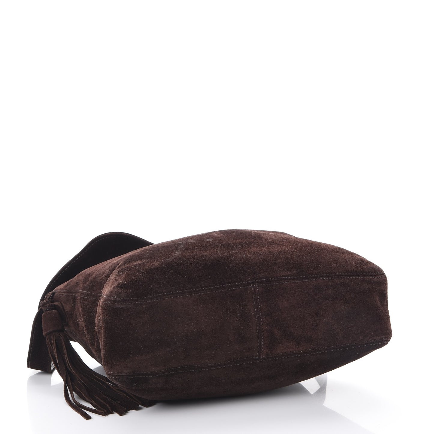 Suede Tassel CC Shoulder Bag Brown