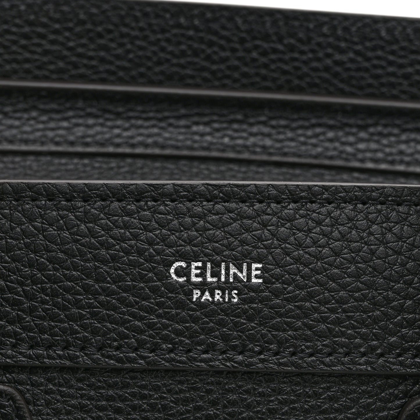 Drummed Calfskin Nano Luggage Black