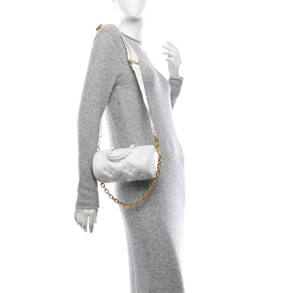 Louis Vuitton Calfskin Bubblegram Papillon BB Snow White 2 of 15