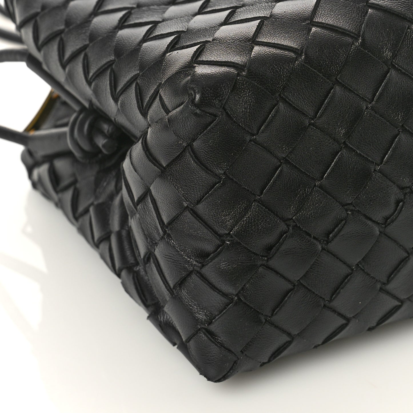 Nappa Intrecciato Small Loop Camera Bag Black