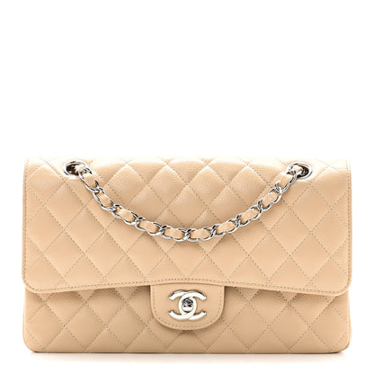 Chanel Caviar Quilted Medium Double Flap Beige 1 of 10