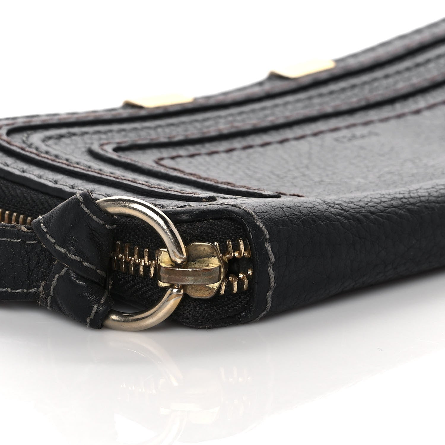 Chloe Grained Calfskin Marcie Long Zip Around Wallet Black 8 of 11