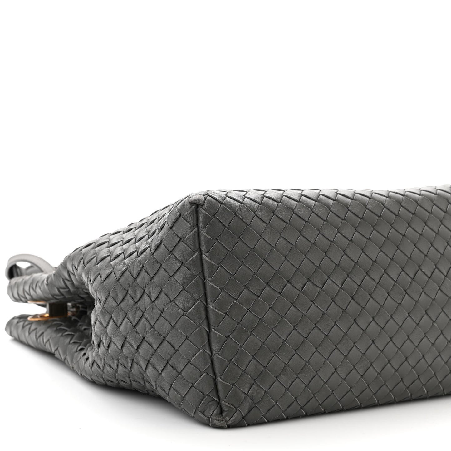 Nappa Intrecciato Medium Garda Bag Light Grey