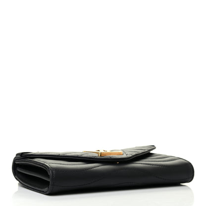 Louis Vuitton Calfskin New Wave Long Wallet Black 4 of 7