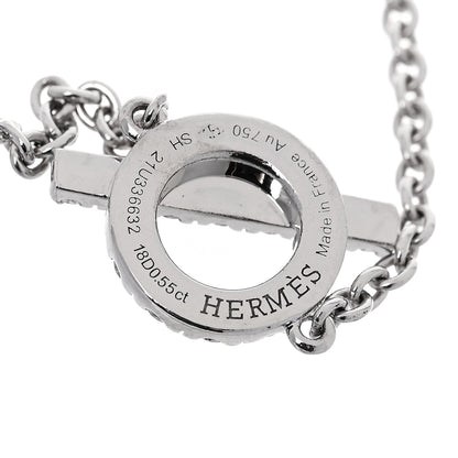 Hermes 18K White Gold Diamond Finesse Bracelet SH 3 of 3