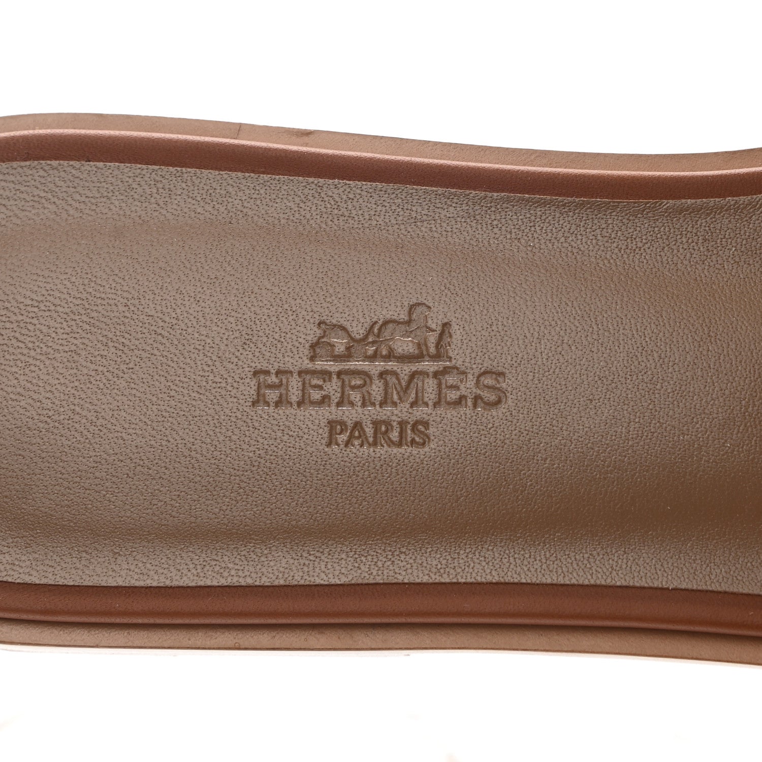 Hermes Box Calfskin Oran Sandals 39.5 Gold 6 of 11