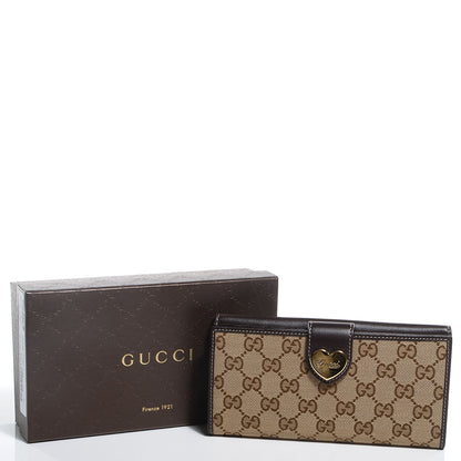 Gucci Monogram Heart Continental Wallet Brown 5 of 8