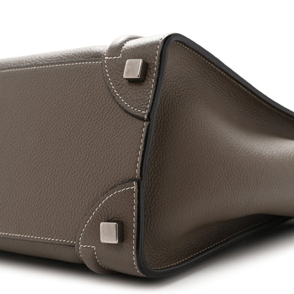 Celine Drummed Calfskin Micro Luggage Souris 9 of 11