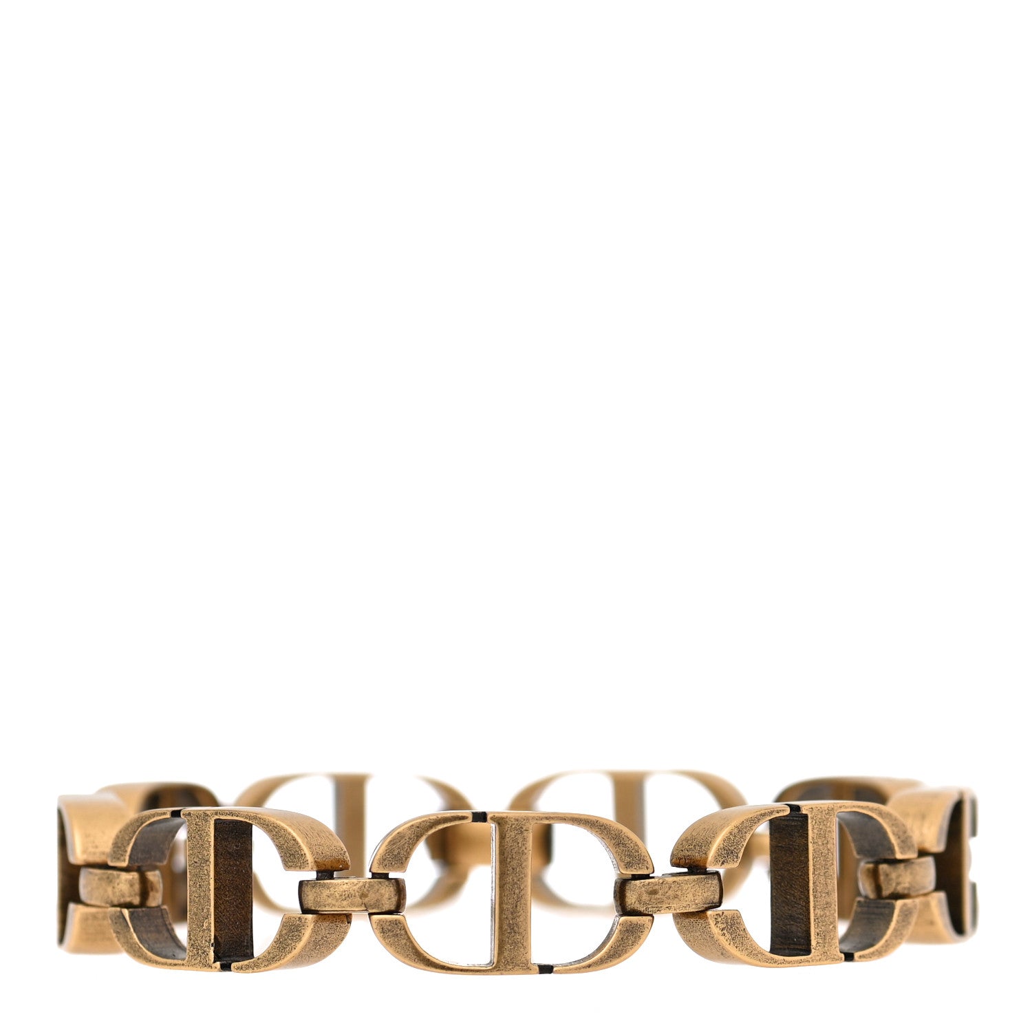 Christian Dior Metal CD Chain Bracelet Aged Gold 1 of 4
