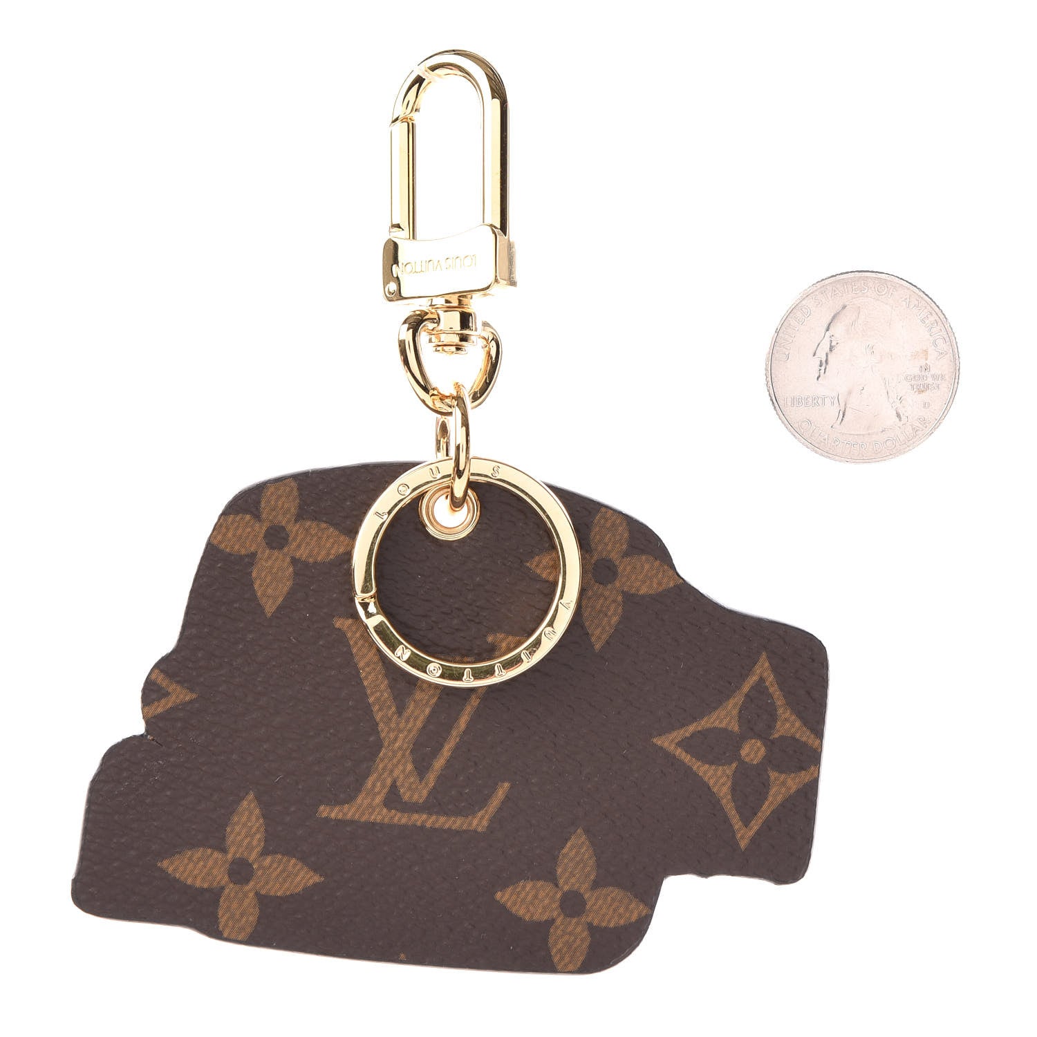 Louis Vuitton Monogram 2019 Christmas Animation Courchevel Bag Charm Key Ring 2 of 3