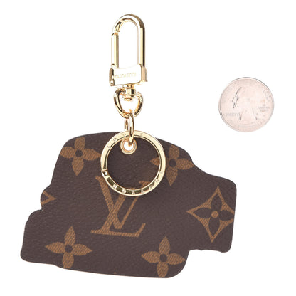 Louis Vuitton Monogram 2019 Christmas Animation Courchevel Bag Charm Key Ring 2 of 3