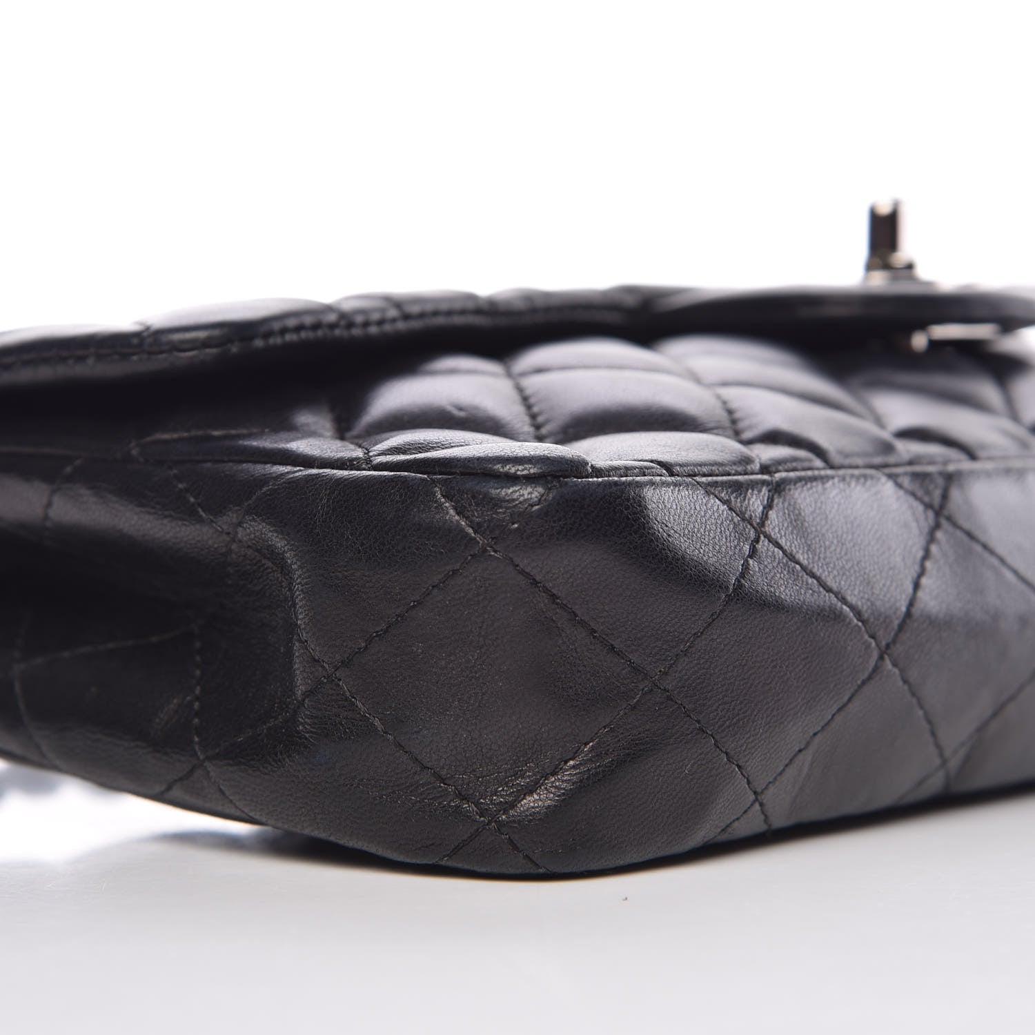 Chanel Lambskin Quilted East West Flap Black 9 of 10