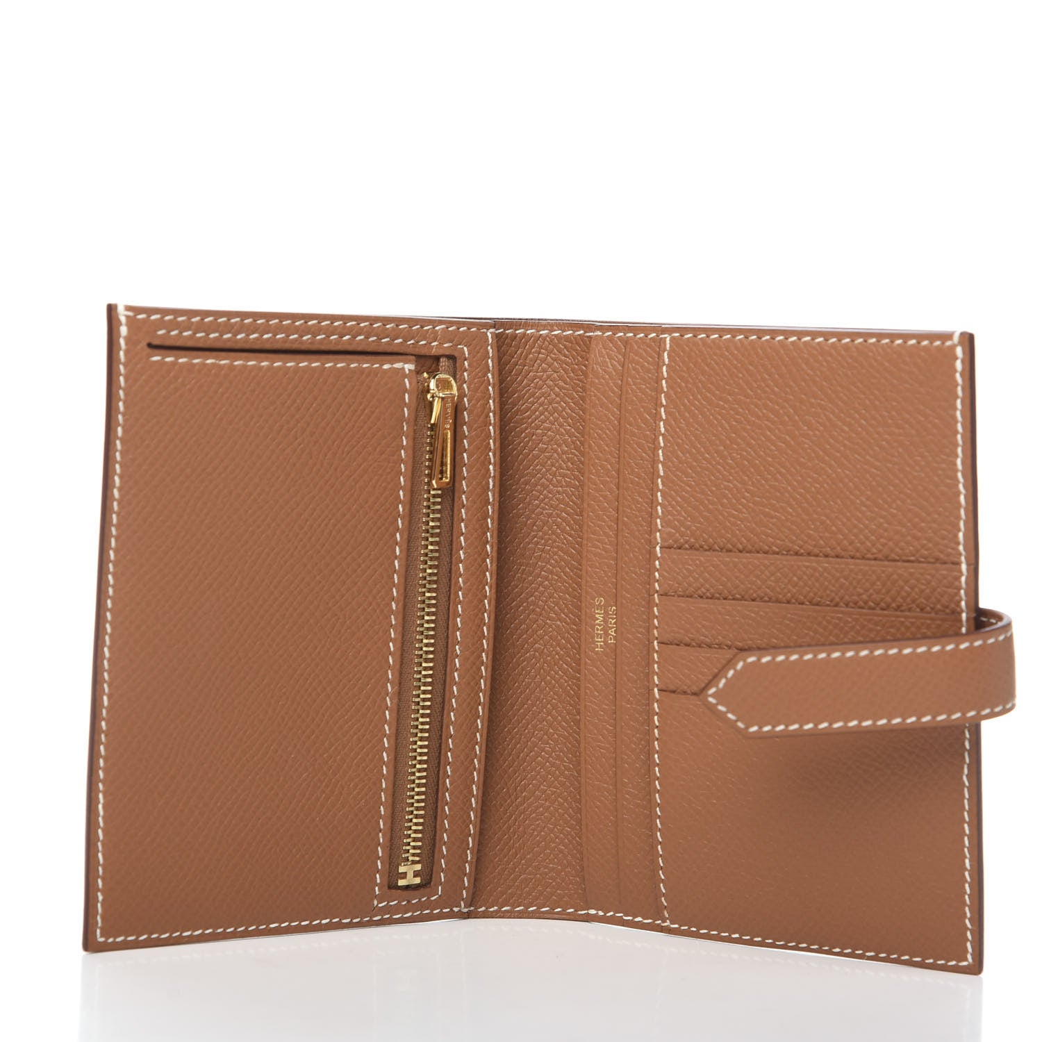 Hermes Epsom Bearn Compact Wallet Gold 3 of 8