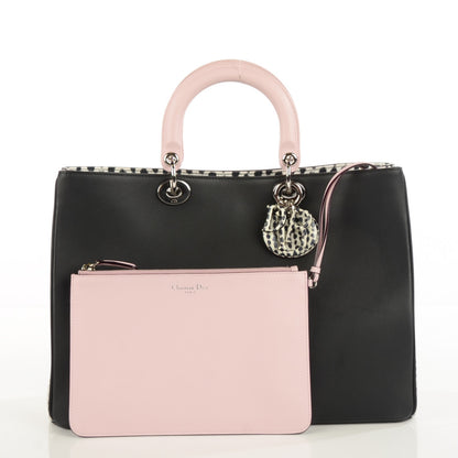 Christian Dior Calfskin Large Spotted Diorissimo Pink Black 5 of 11