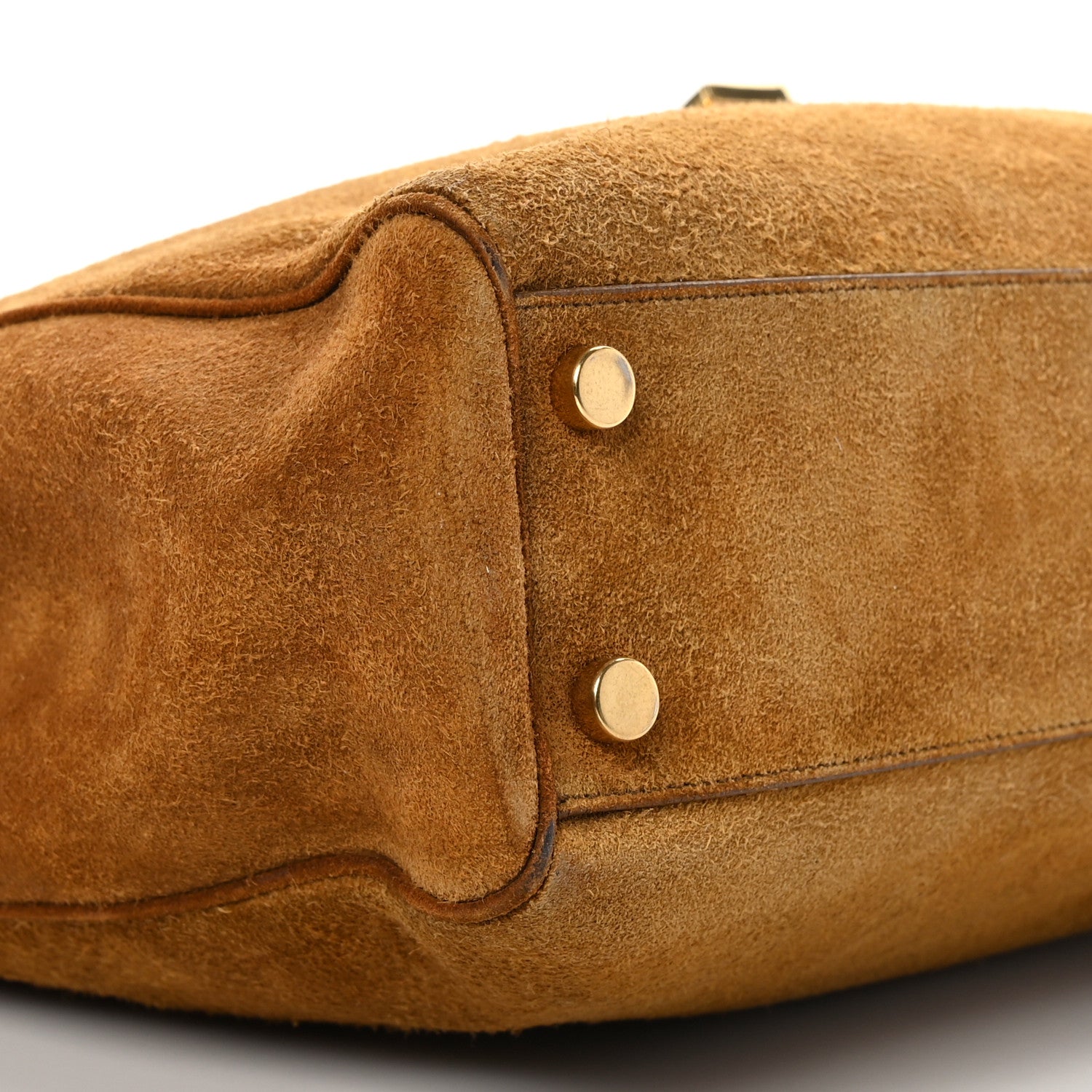 Saint Laurent Suede Monogram Shopping Tote Light Ochre 9 of 10