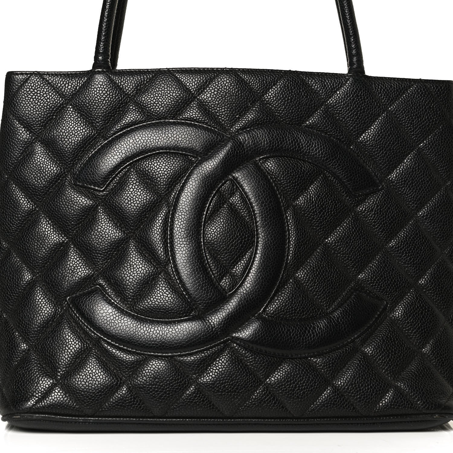 Chanel Caviar Quilted Medallion Tote Black 8 of 17