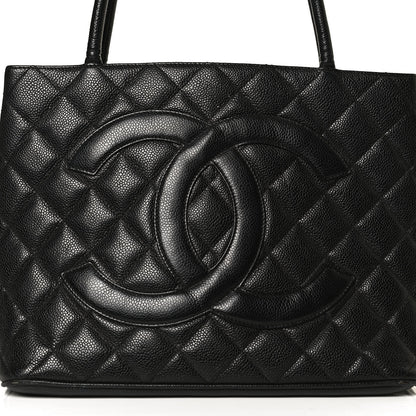 Chanel Caviar Quilted Medallion Tote Black 8 of 17