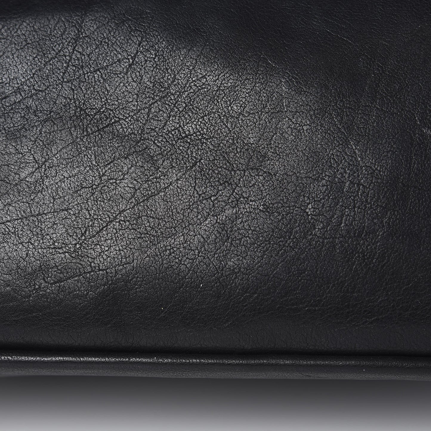 Calfskin Diamond Stitch Accordion Flap Black