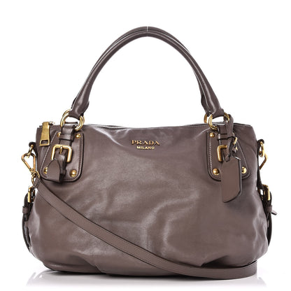 Prada Soft Calf Shoulder Bag Bambu 1 of 12