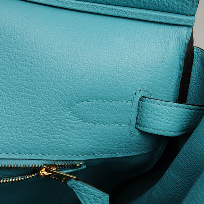 Hermes Togo Birkin 35 Bleu Atoll 21 of 23