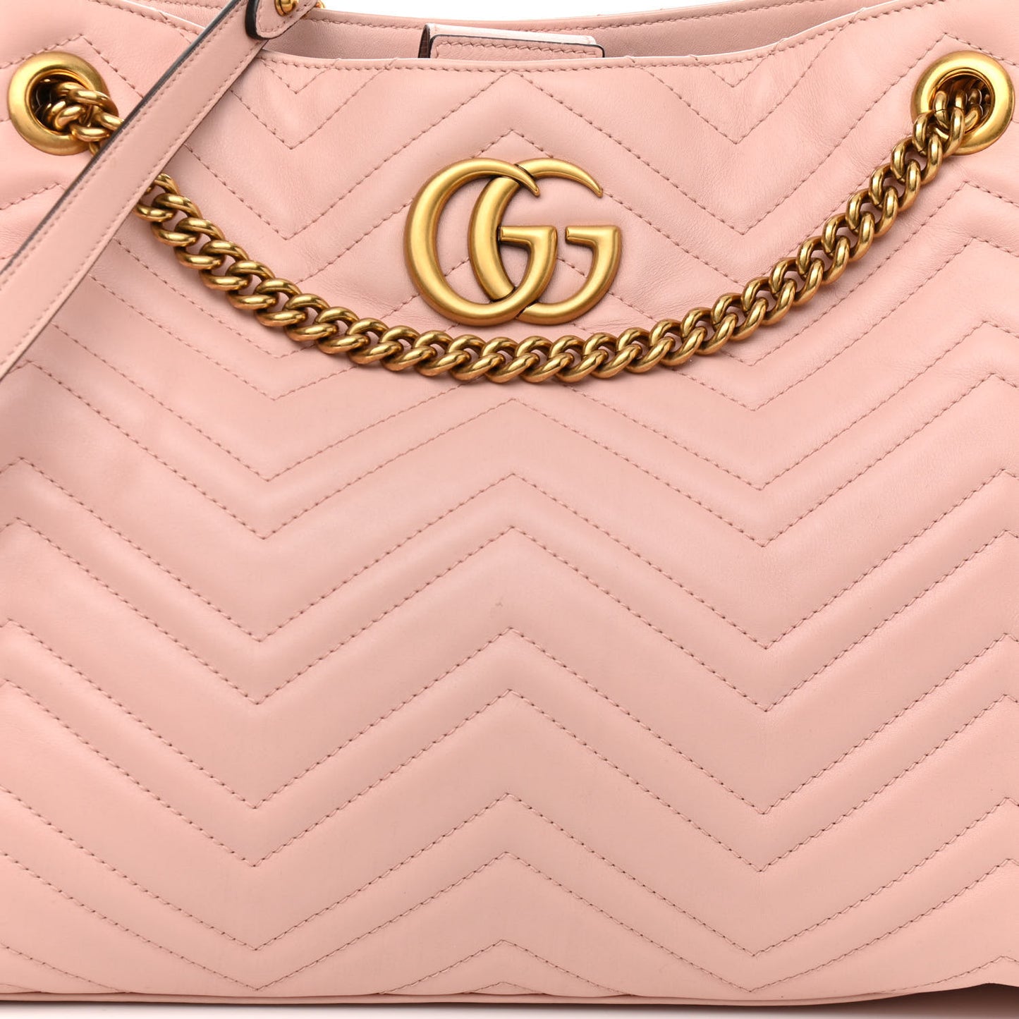 Calfskin Matelasse Medium GG Marmont Shoulder Tote Bag Perfect Pink