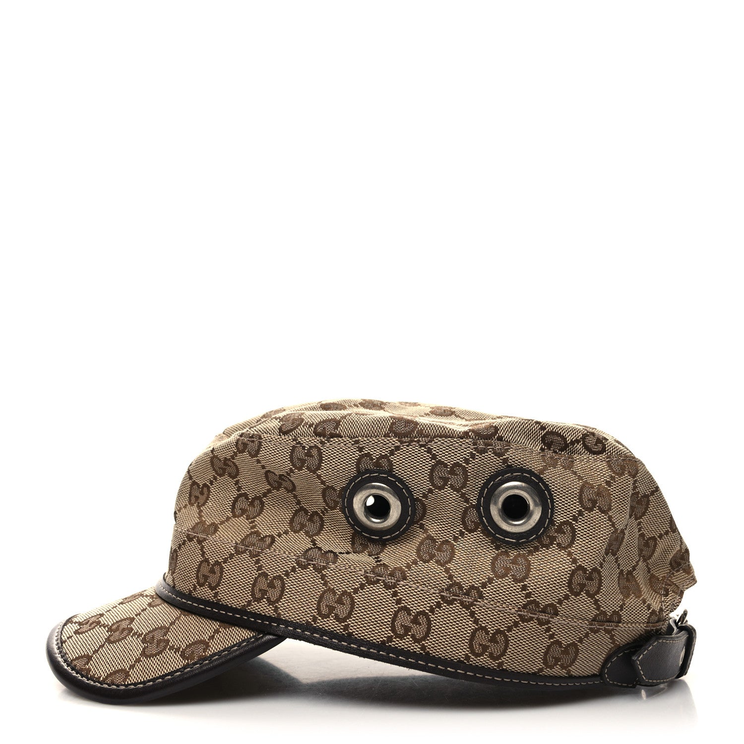 Gucci Monogram Military Hat XXL Brown 1364014 – FASHIONPHILE