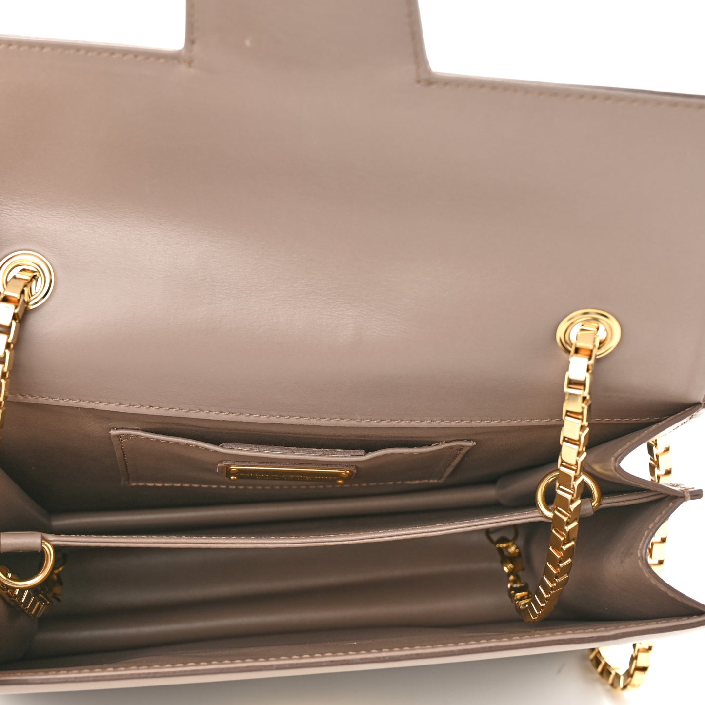 Calfskin Thalia Flap Shoulder Bag Light Brown