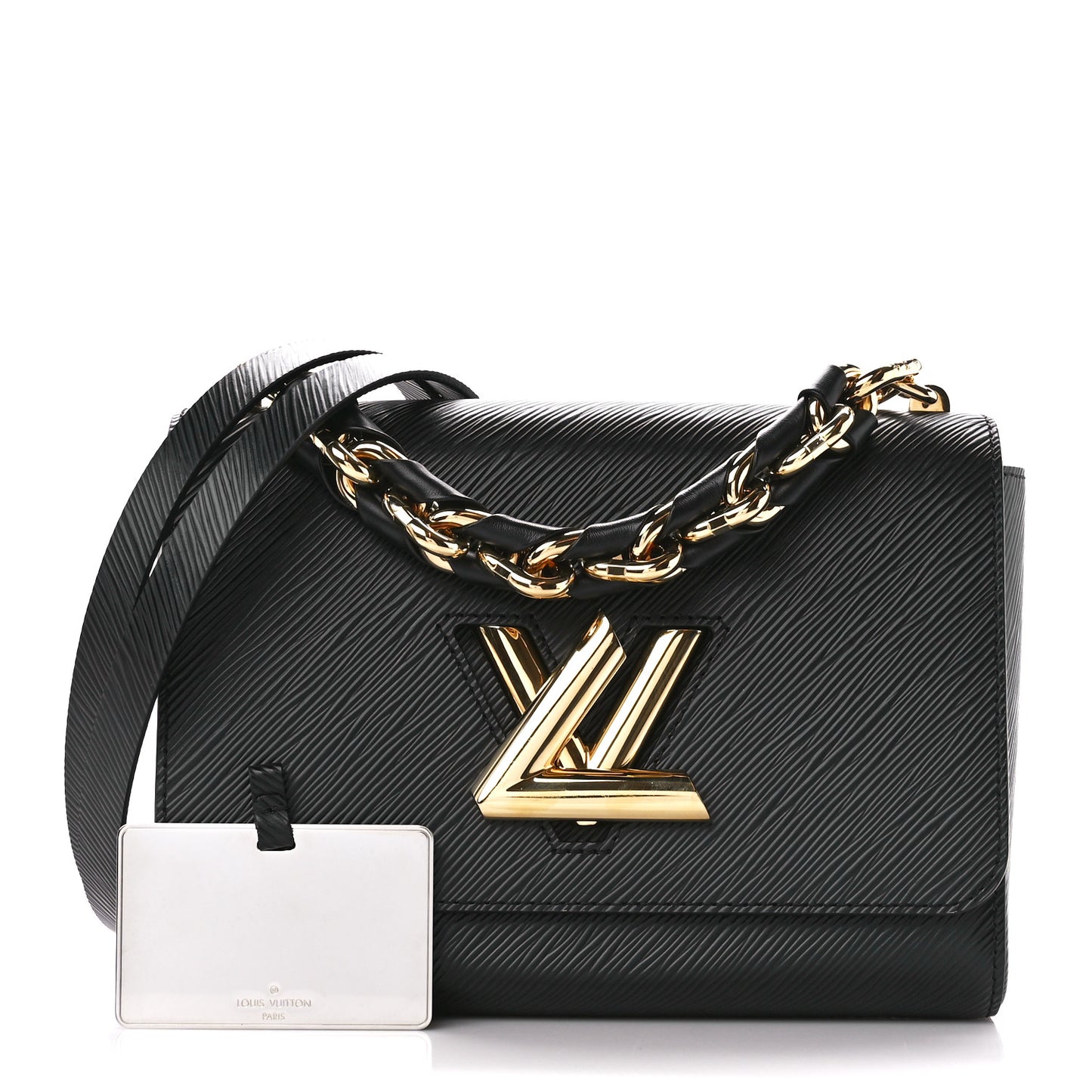 Epi Twist Braided Strap Shoulder Bag MM Black