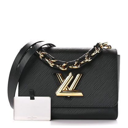 Louis Vuitton Epi Twist Braided Strap Shoulder Bag MM Black 1 of 10