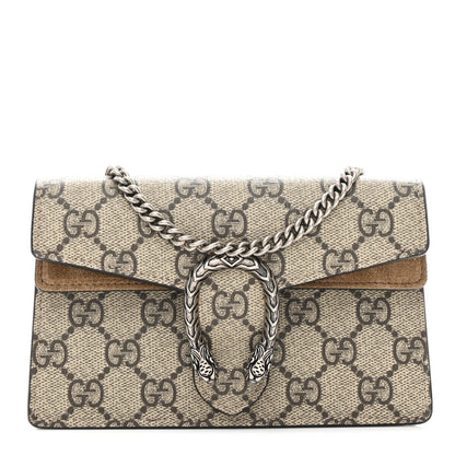 Gucci GG Supreme Monogram Super Mini Dionysus Shoulder Bag Taupe 2 of 19