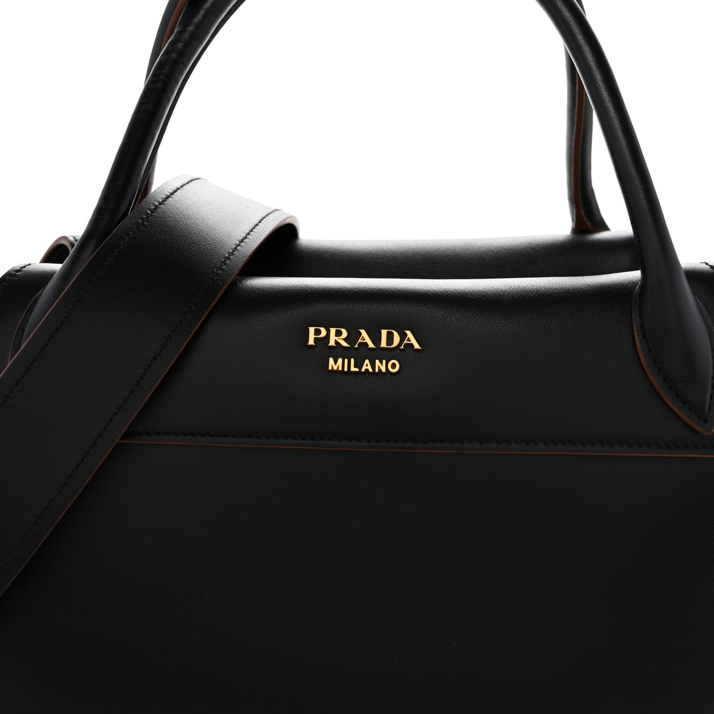 City Calf Ribbon Bowling Bag Black