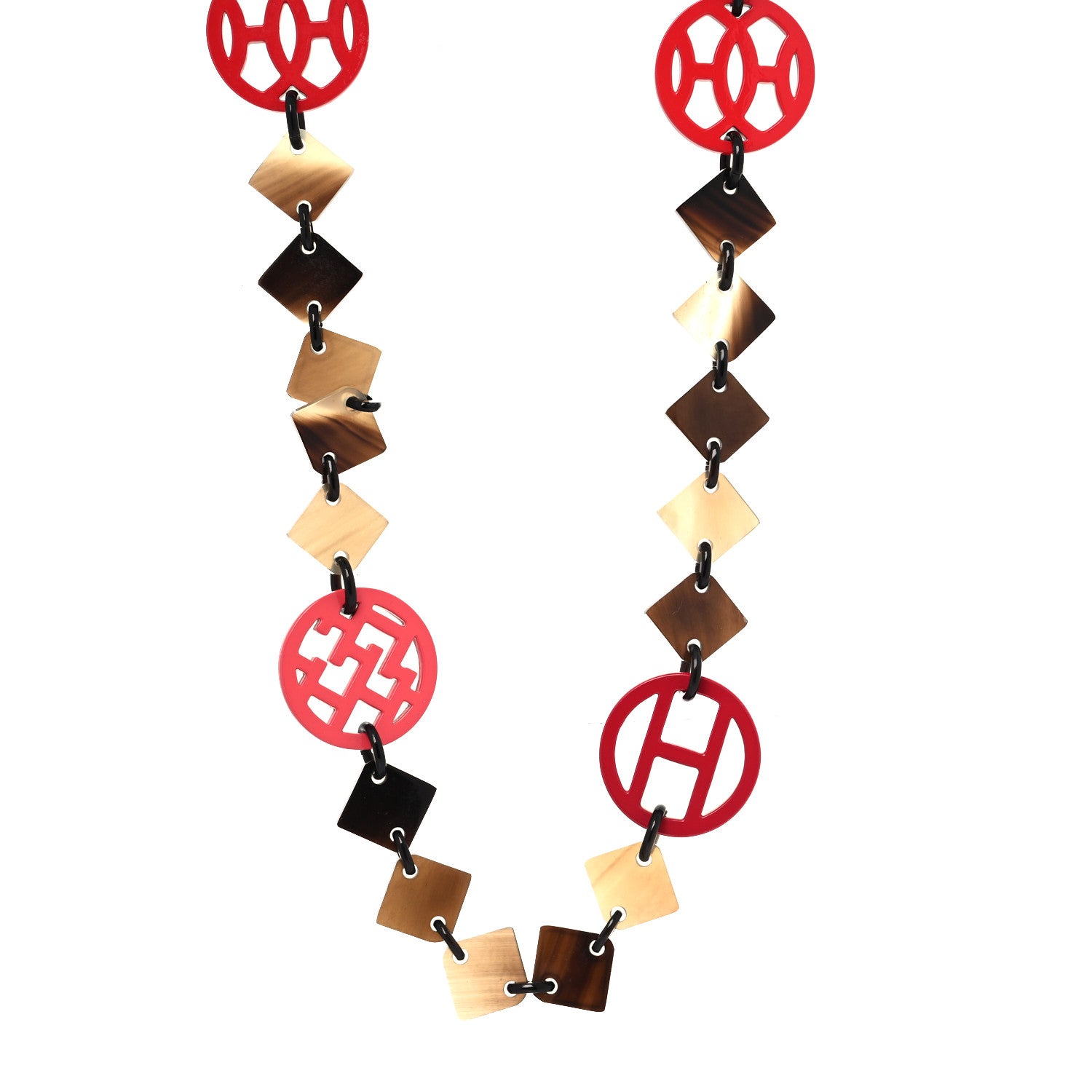 Hermes Buffalo Horn Lacquer Deva Necklace 1 of 3